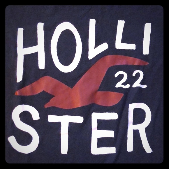 Navy Blue Hollister Tee Shirt - Picture 2 of 5